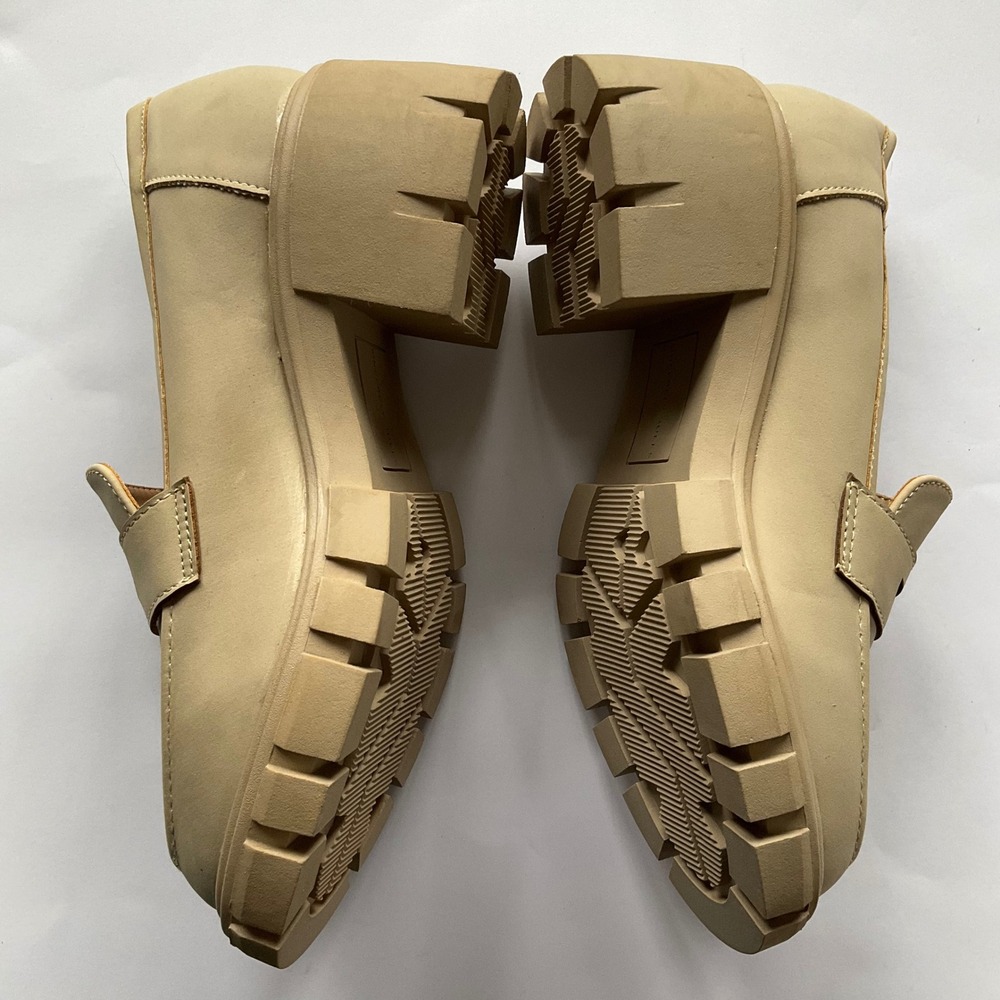NWOT‎ Sincerely Jules Shoes Beige Chunky Platform Penny Loafers Block Heel 7.5 - Picture 6 of 14